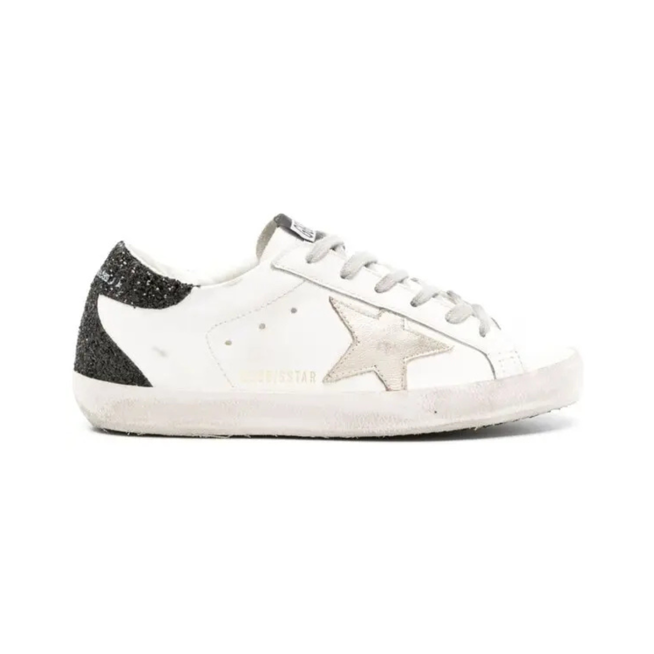 GOLDEN GOOSE  super-star glittered sneakers - white
