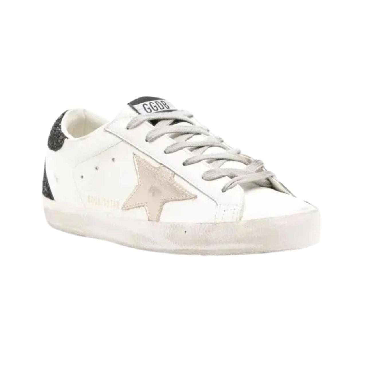 GOLDEN GOOSE  super-star glittered sneakers - white