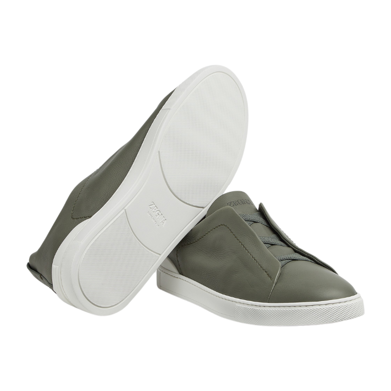 Zegna Triple Stitch Suede Sneakers