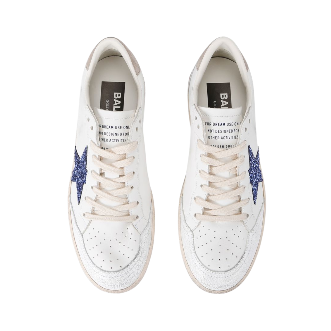 GOLDEN GOOSE glitter-star leather low-top trainers