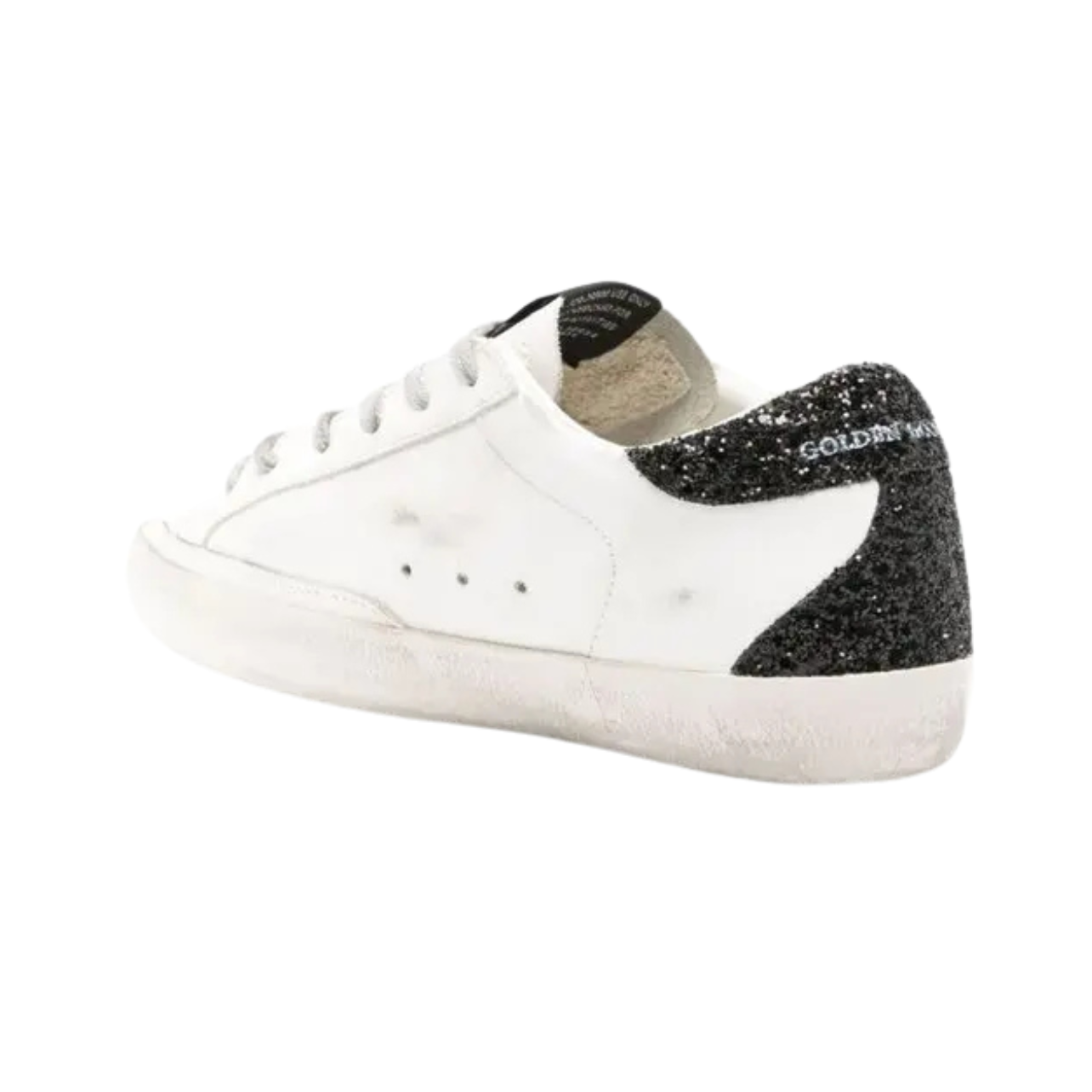 GOLDEN GOOSE  super-star glittered sneakers - white
