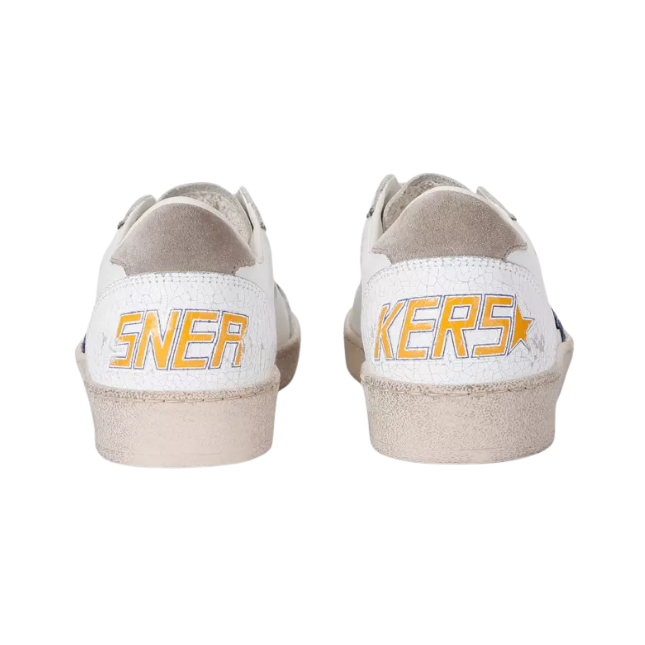 GOLDEN GOOSE glitter-star leather low-top trainers